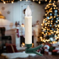 Kerzen für Weihnachtsbaum CANDLE, 20 Stück, 10,5 cm, warmweiß