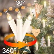 Kerzen für Weihnachtsbaum CANDLE, 20 Stück, 10,5 cm, warmweiß