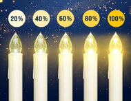 Kerzen für Weihnachtsbaum CANDLE, 20 Stück, 10,5 cm, mehrfarbig