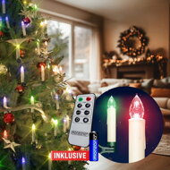 Kerzen für Weihnachtsbaum CANDLE, 20 Stück, 10,5 cm, mehrfarbig