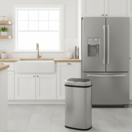 Sensor-Mülleimer DEUS, 58 Liter, silbern