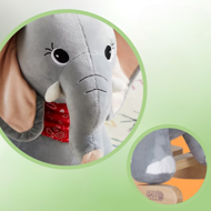 Schaukeltier Elefant VICTOR mit Sicherheitsgurt, grau