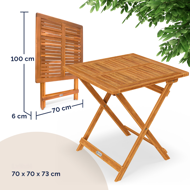 Holz-Beistelltisch ALEK, 70x70x73 cm, braun