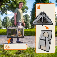 Transporttasche für Hunde und Katzen ELI, 70x52x52 cm, grau
