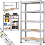 Hochlastregal HEAVY, 2 Stück, max. 875 kg, 90x40x180 cm, silber