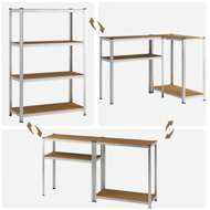 Hochlastregal HEAVY, max. 700 kg, 160x90x40 cm, silber