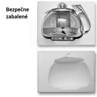 Teekanne mit Sieb TEA 1,2 l, transparent, silber