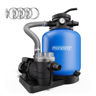 Sandfilteranlage für Pool mit Vorfilter AQUA 13 200 l/h, blau