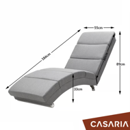 Liege LONDON, 186×55×89cm, grau