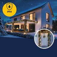 Weihnachtsgirlande ANDREA mit Beleuchtung, dekoriert, 10m, grün
