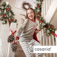 Weihnachtsgirlande ANDREA mit Beleuchtung, dekoriert, 10m, grün