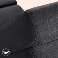 Liege LONDON mit Massage- und Heizfunktion, 186x55x89 cm, anthrazit