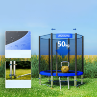 Trampolin mit Sicherheitsnetz JUMP, Ø183 cm, schwarz/blau