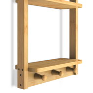 Hängeregal für das Badezimmer BAMBOO, 28,5x10x70cm, 3 Regalböden, braun