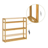 Bambus-Wandregal KAREN, 3 Ebenen, 60x15x54 cm, braun