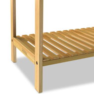 Bambus-Handtuchständer RUBBY mit Metallstangen und Ablage, 51x31x85 cm, braun/silber