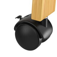 Bambus-Kleiderständer KELLY auf Rollen, 69,5x43x152 cm, braun