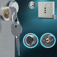 Postkasten mit Zeitungsrolle POST, 30,5x10x33,5cm, silber