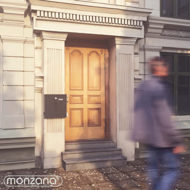 Postkasten mit Zeitungsrolle POST, 30,5x10x33,5cm, anthrazit