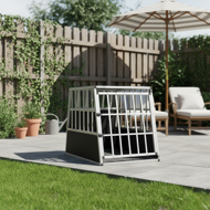 Hundetransportbox BRUNO, 66x90x72cm, silber/schwarz