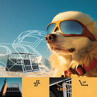 Hundetransportbox BRUNO, 97x90x70cm, silber/schwarz