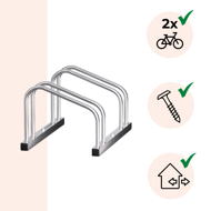 Fahrradständer BIKE, 50x32x27 cm, silber