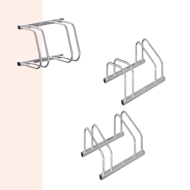 Fahrradständer BIKE, 50x32x27 cm, silber