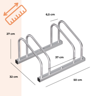 Fahrradständer BIKE, 50x32x27 cm, silber