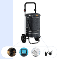 Einkaufstrolley EASY, 50 l, schwarz