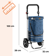 Einkaufstrolley EASY, 50 l, blau
