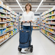 Einkaufstrolley EASY, 50 l, blau