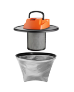 Aschesauger BENEDIKT, 1200 W, 18 kPa, schwarz/orange
