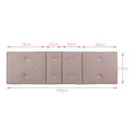 Liegeauflage TAMI SUN, 194x55x5 cm, beige meliert