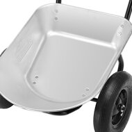 Schubkarre DAMO verzinkt, max. Kapazität 100 l/150 kg, 2 Reifen, silber/schwarz