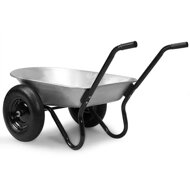 Schubkarre DAMO verzinkt, max. Kapazität 100 l/150 kg, 2 Reifen, silber/schwarz