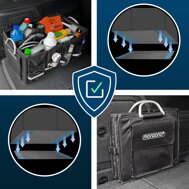 Auto-Kofferraum-Organizer LEROY, 68 l, 60x35x30 cm, schwarz
