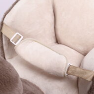 Schaukeltier Faultier Braun mit Sicherheitsgurt, braun