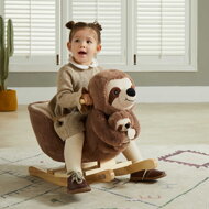 Schaukeltier Faultier Braun mit Sicherheitsgurt, braun