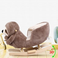 Schaukeltier Faultier Braun mit Sicherheitsgurt, braun