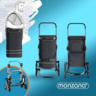 Einkaufstrolley COMFORT für Treppen, 50 l, schwarz