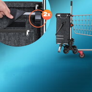 Einkaufstrolley COMFORT für Treppen, 50 l, schwarz