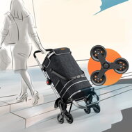 Einkaufstrolley COMFORT für Treppen, 50 l, schwarz