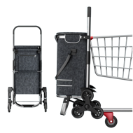 Einkaufstrolley COMFORT für Treppen, 50 l, schwarz