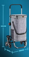 Treppensteiger-Einkaufstasche COMFORT, 50l, grau
