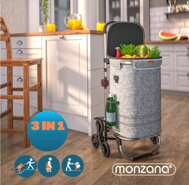 Treppensteiger-Einkaufstasche COMFORT, 50l, grau