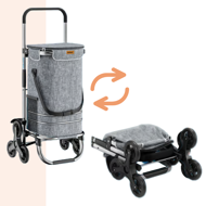 Treppensteiger-Einkaufstasche COMFORT, 50l, grau