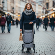 Treppensteiger-Einkaufstasche COMFORT, 50l, grau