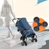 Einkaufstrolley COMFORT für Treppen, 50 l, blau