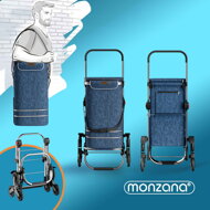 Einkaufstrolley COMFORT für Treppen, 50 l, blau