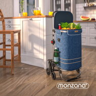 Einkaufstrolley COMFORT für Treppen, 50 l, blau